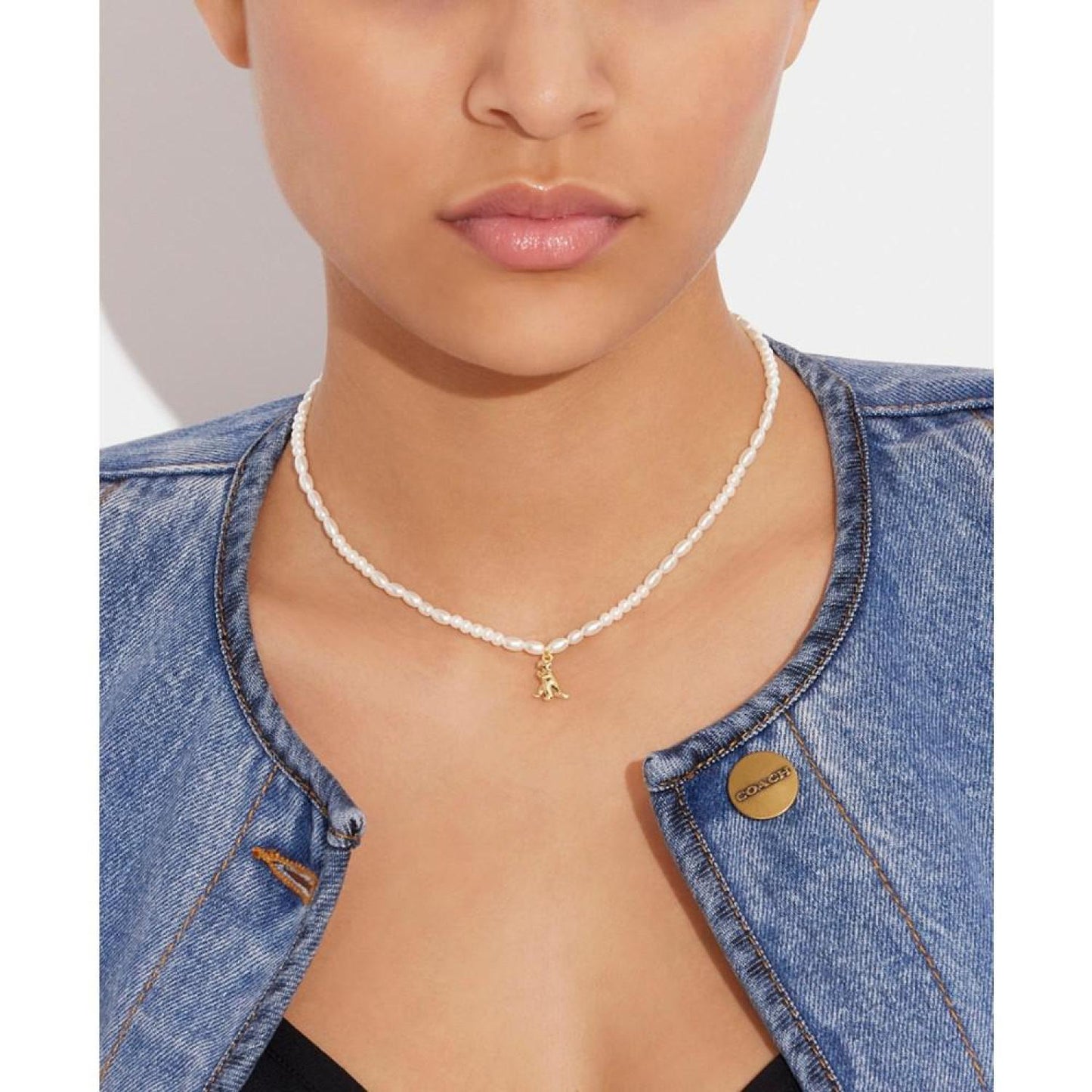 Rexy Imitation Pearl Choker Necklace