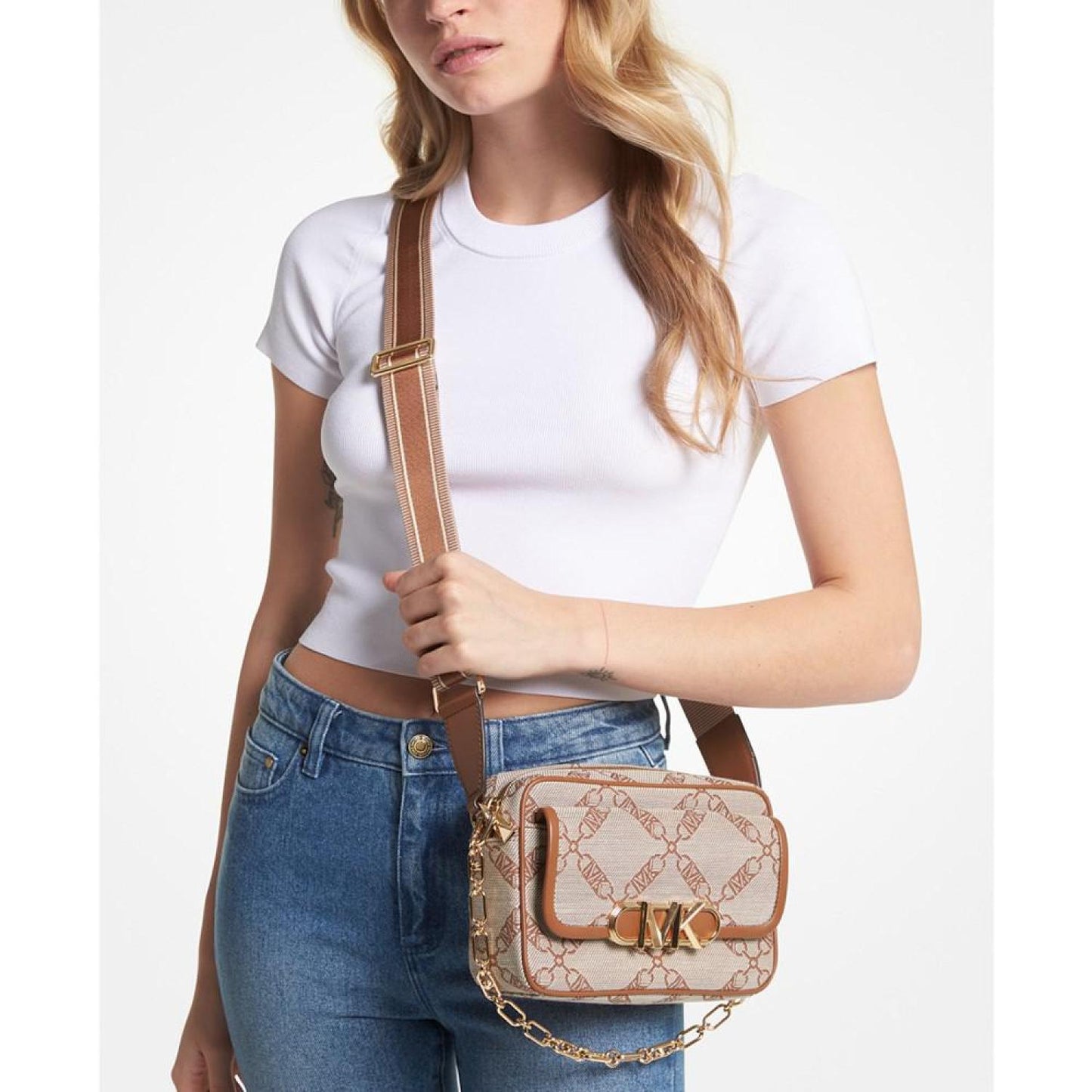 Logo Parker Chain Swag Medium Camera Crossbody