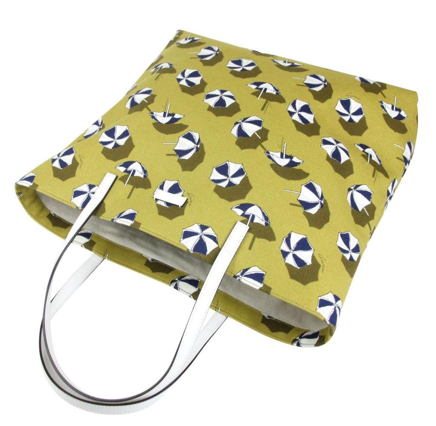Gucci Women's Heartbit Canvas Tote Handbag With Parasol Print