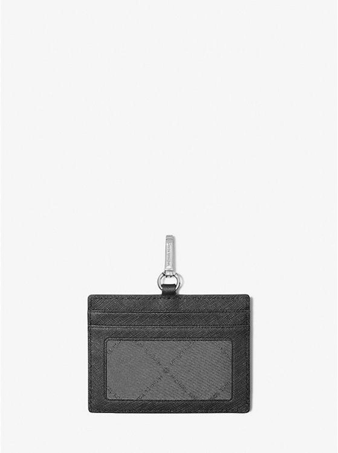 Jet Set Travel Saffiano Leather Card Case Lanyard