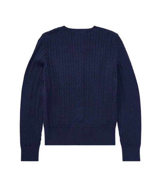 Cable Knit Cotton Cardigan (Big Kids)