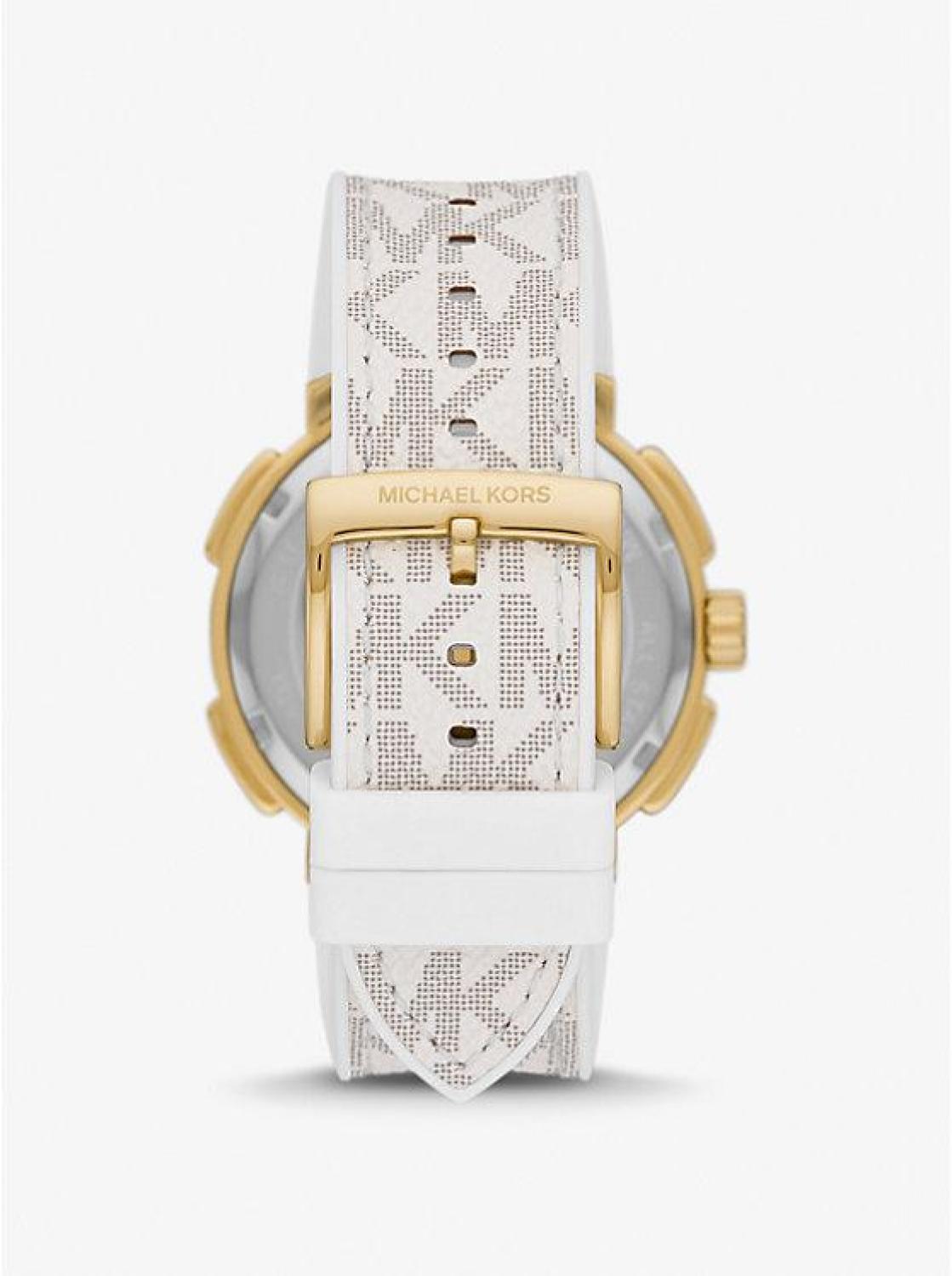Oversized Sydney Pavé Gold-Tone and Logo Watch