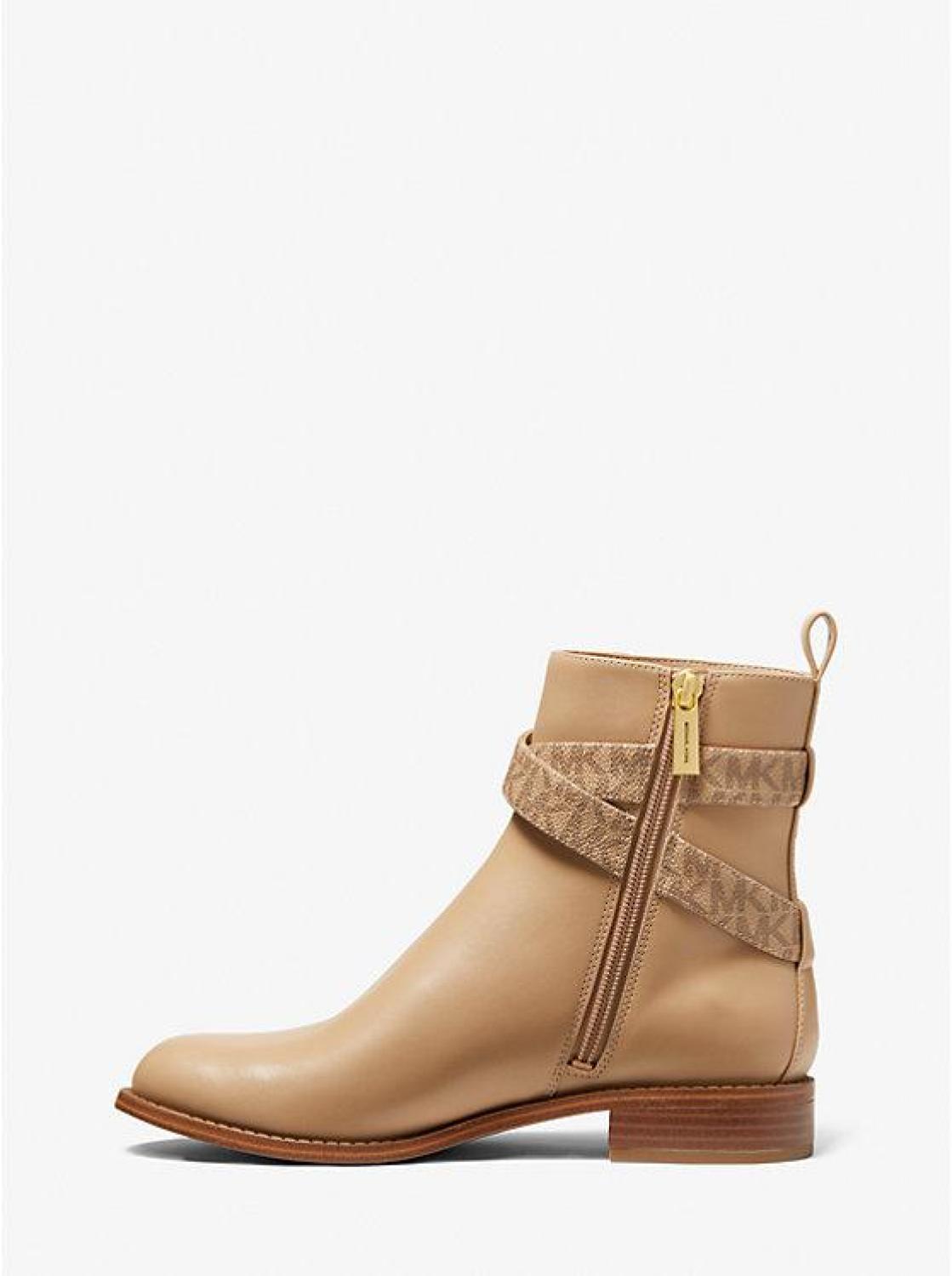 Rory Faux Leather and Logo Ankle Boot