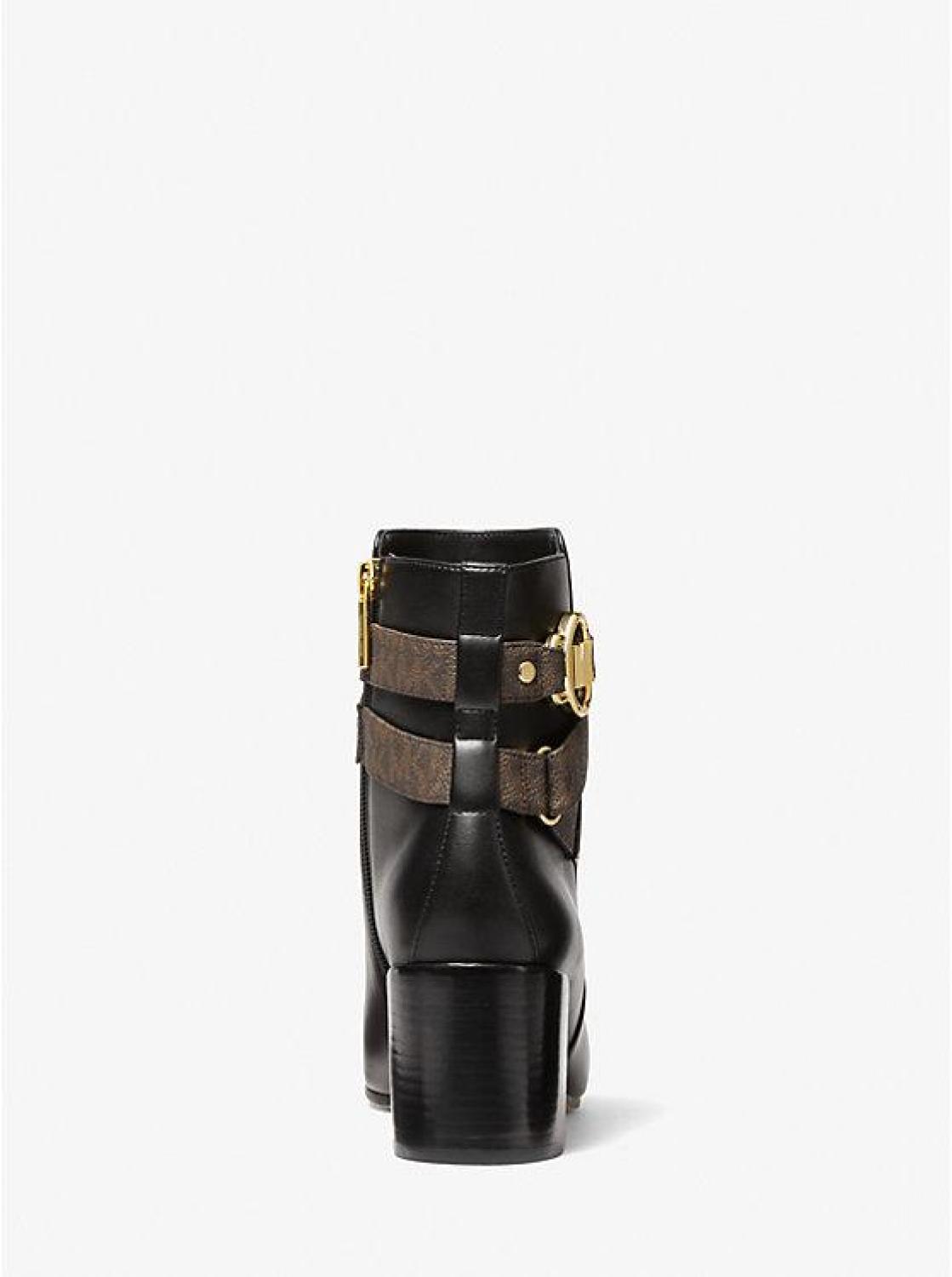 Rory Faux Leather and Logo Ankle Boot