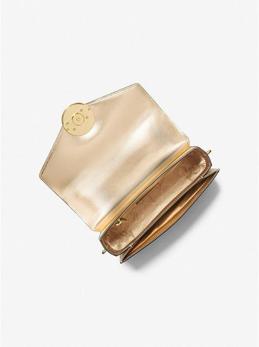 Carmen Medium Metallic Faux Leather Convertible Shoulder Bag