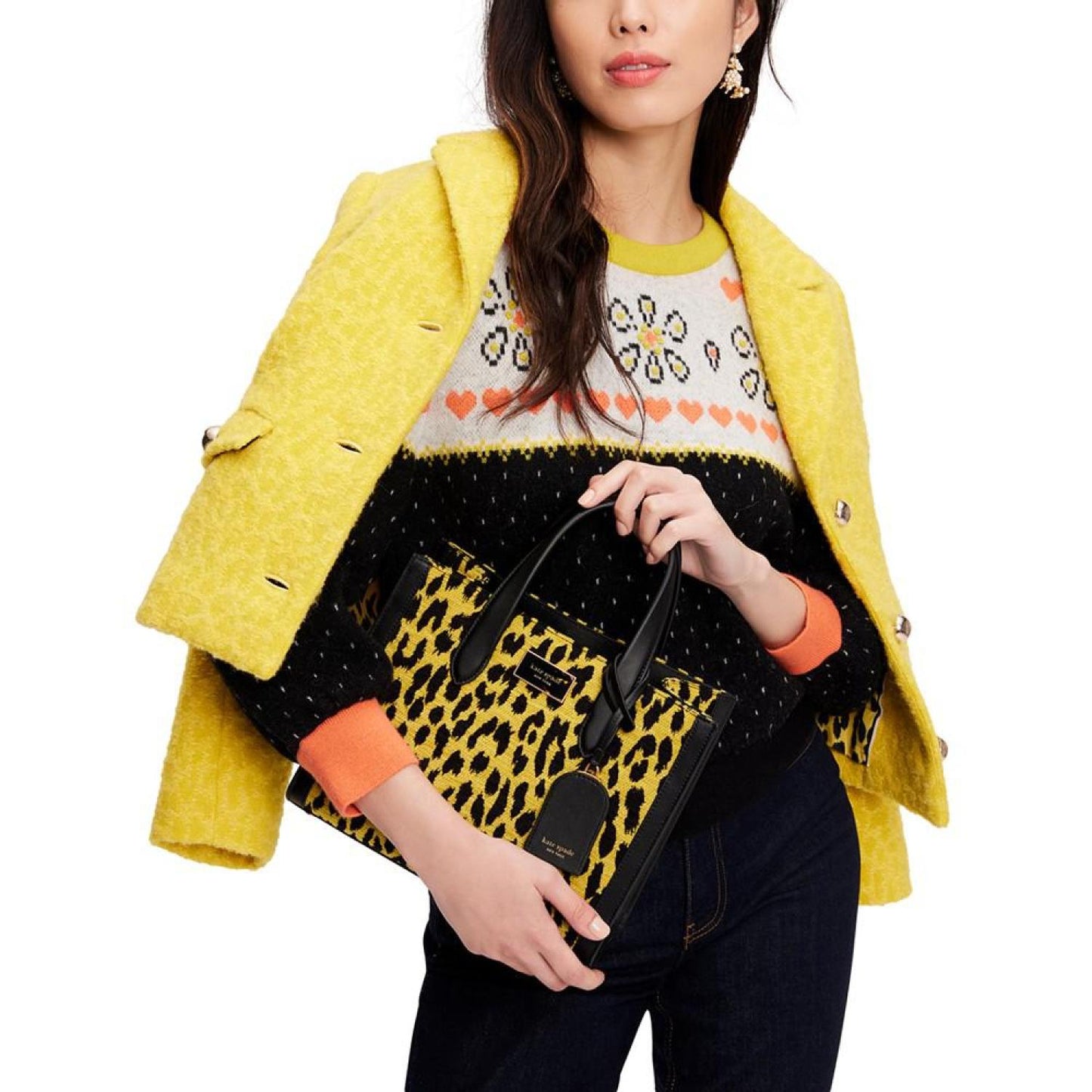 Manhattan Modern Leopard Chenille Small Tote