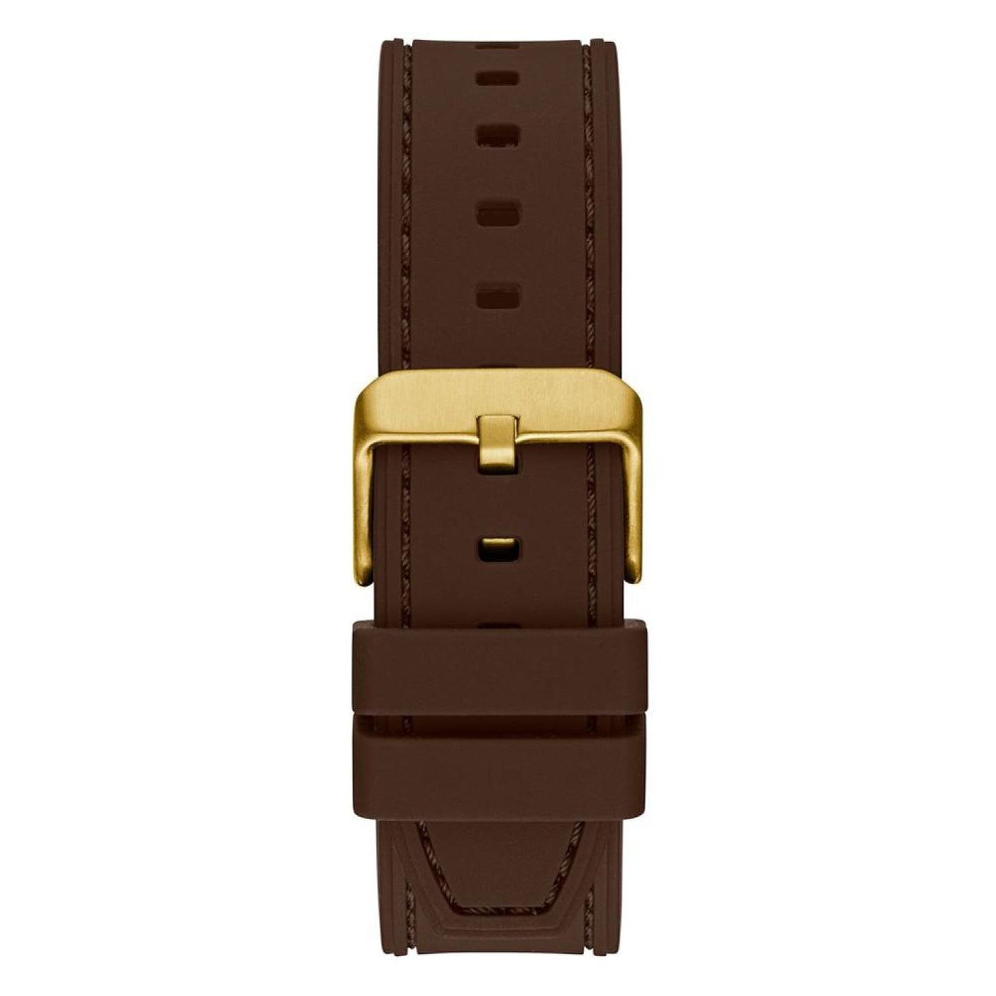 Men's Multi-Function Brown Silicone Watch 42mm