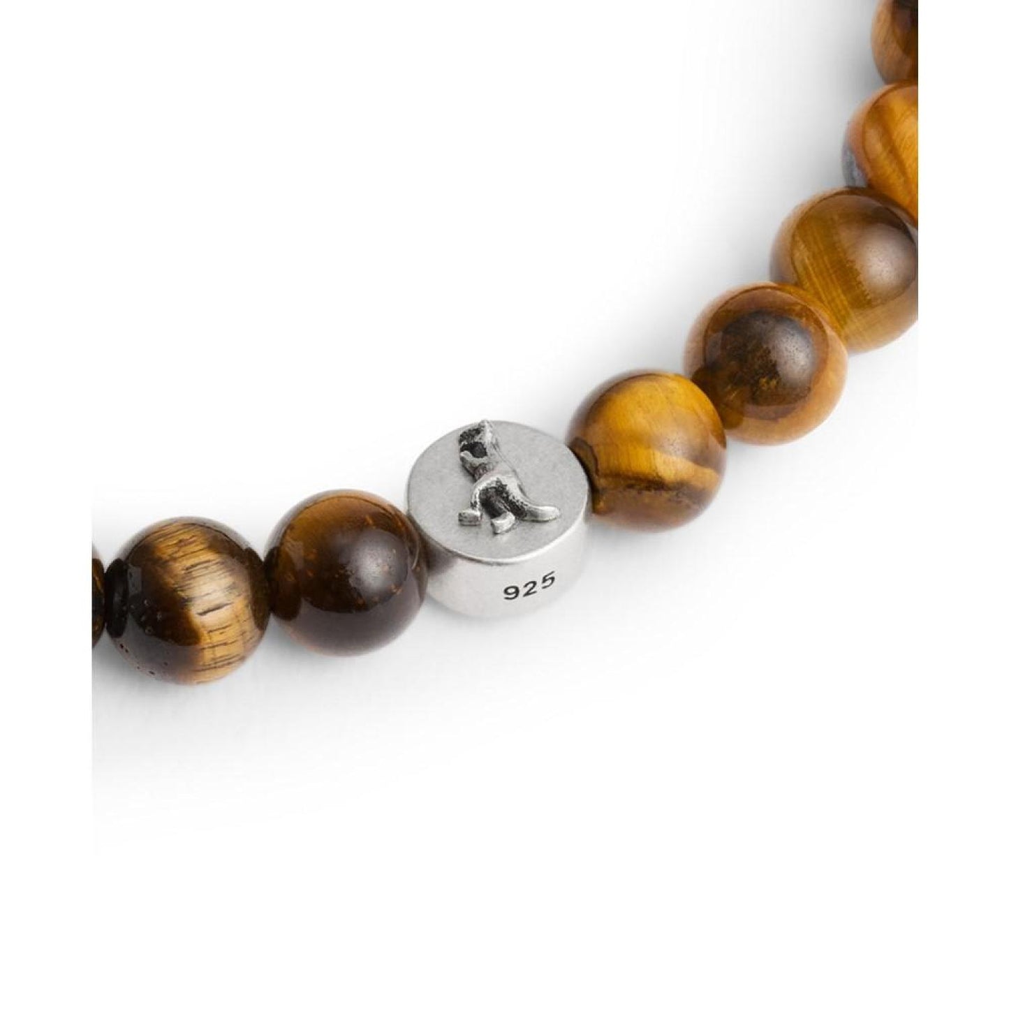 Men's Sterling Silver Signature Tiger's Eye Bead Stretch Bracelet