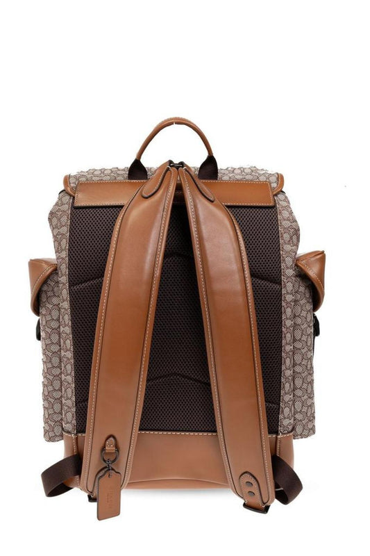 Coach Hitch Allover Logo Printed Backpack