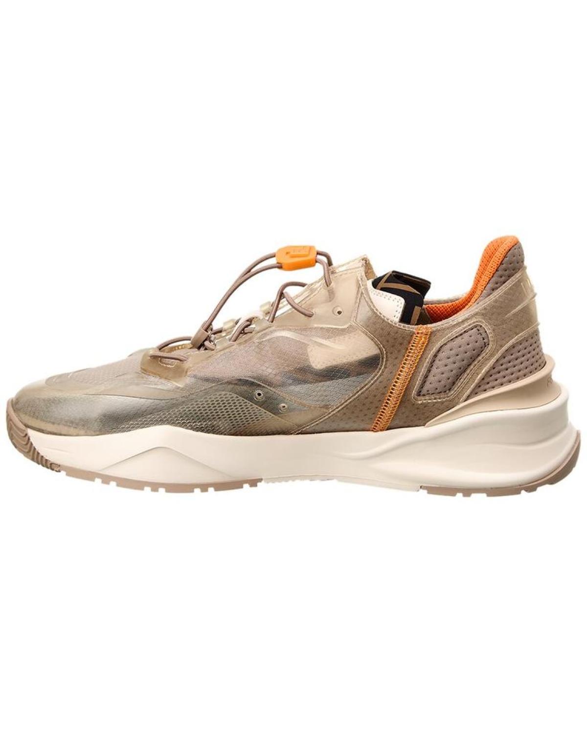 FENDI Flow Leather-Trim Sneaker