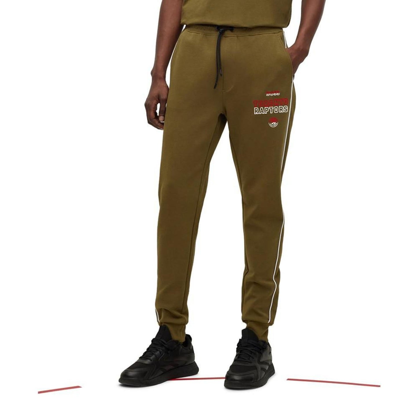 Men's Boss NBA Flock-Print Logo Tracksuit Bottoms