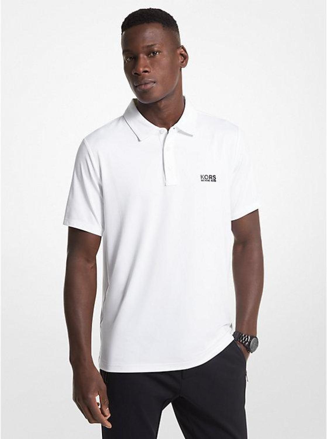 Golf Logo Stretch Jersey Polo Shirt