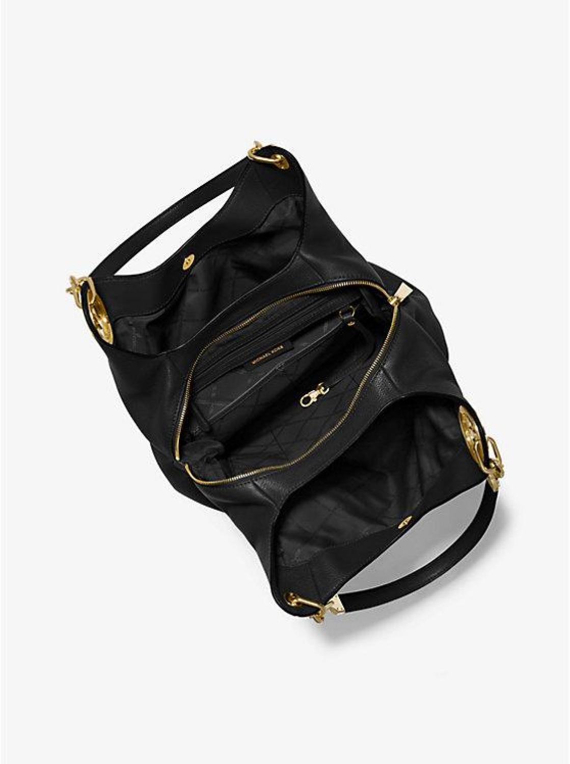 Lillie Large Pebbled Leather Shoulder Bag