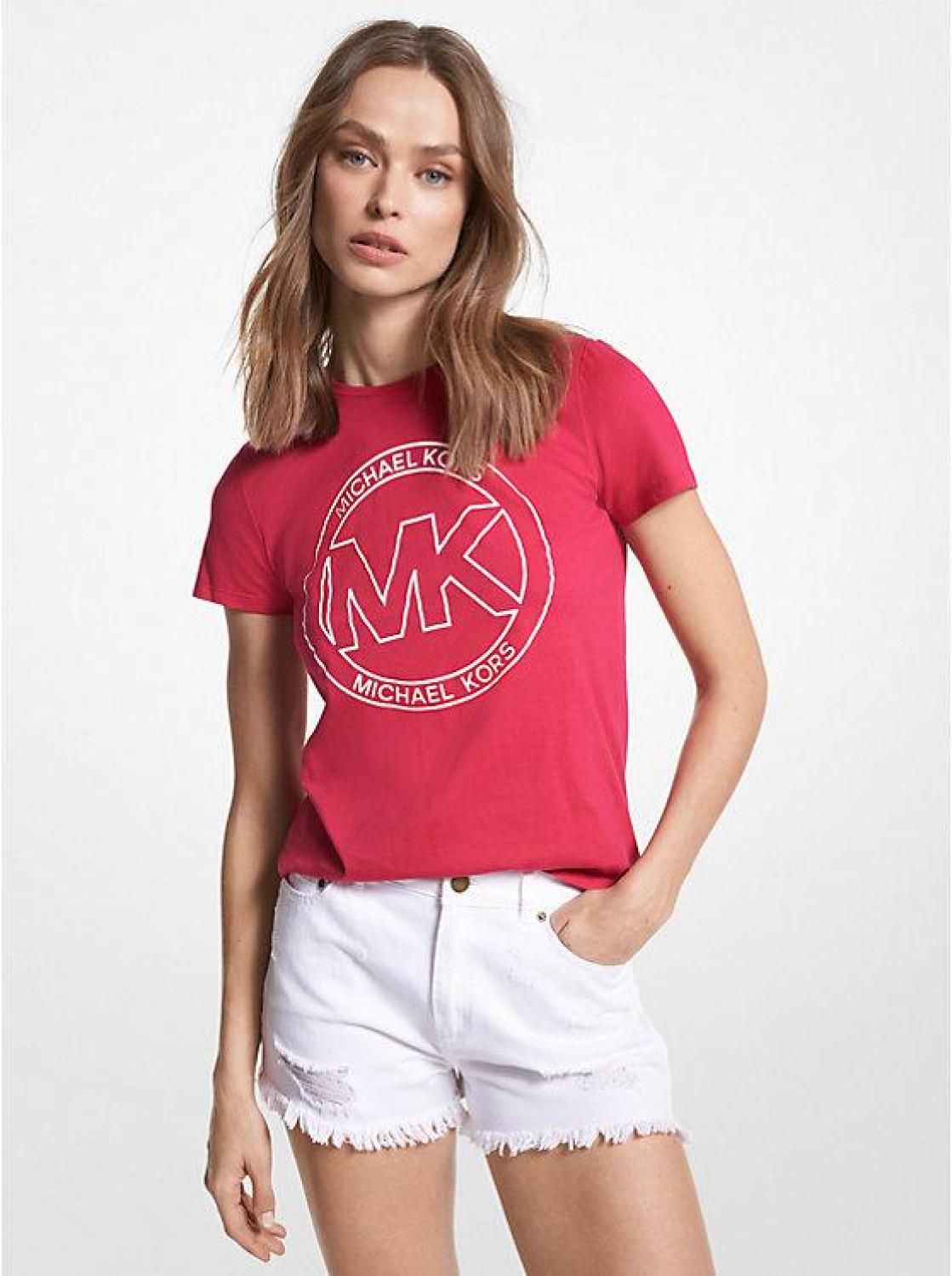 Logo Charm Print Organic Cotton T-Shirt