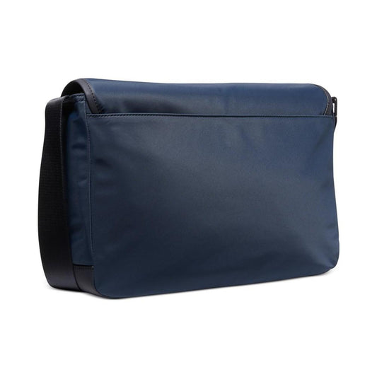 Men's Solid Gabardine Logo Messenger Bag