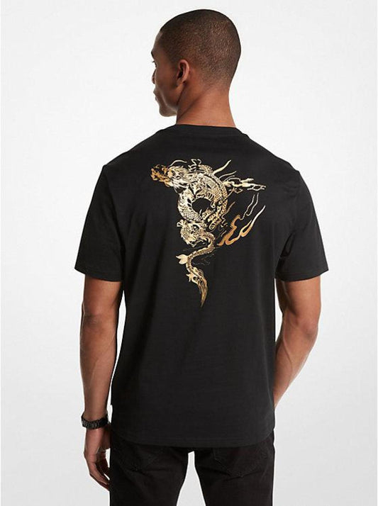 New Year Graphic Logo Cotton Jersey T-Shirt