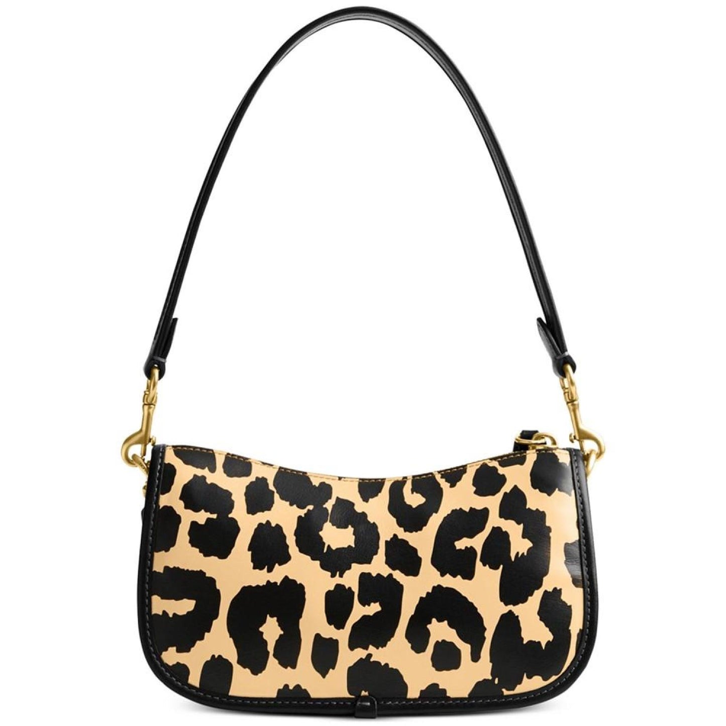 Leopard Printed Mini Leather Swinger 20