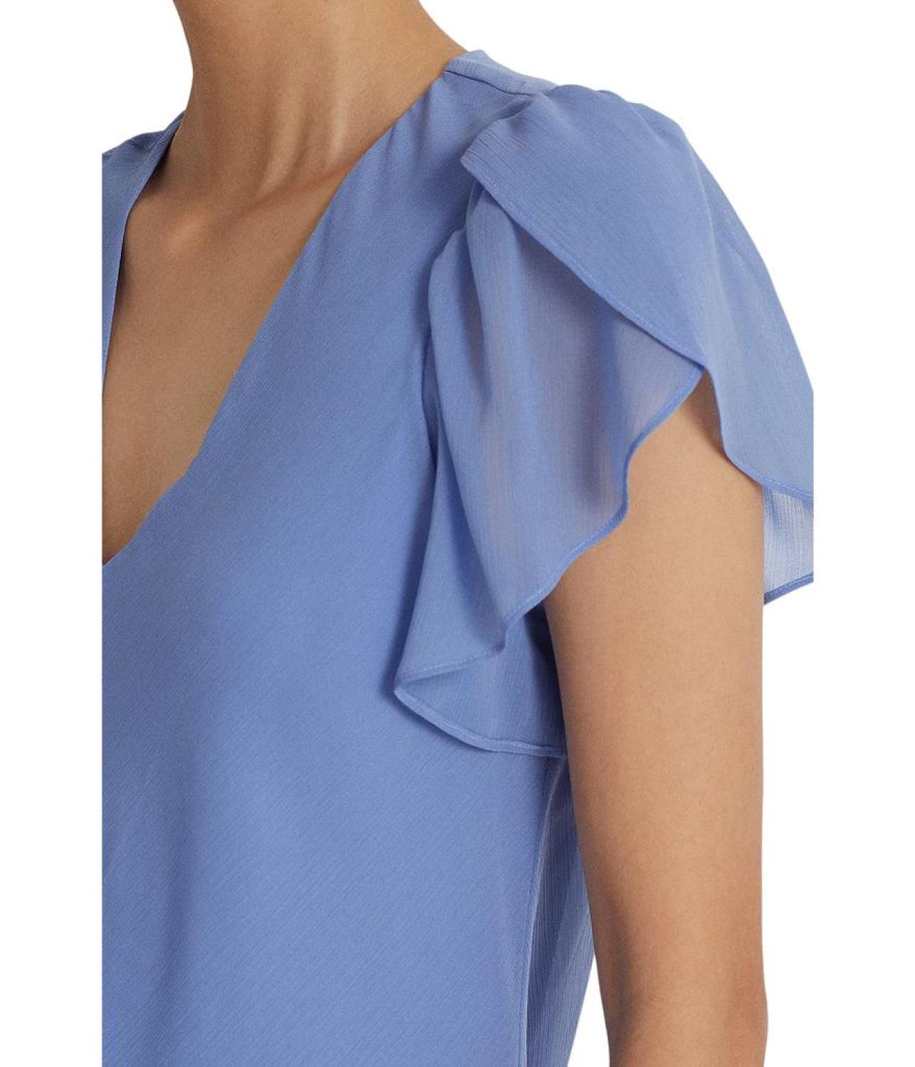 Crinkle Georgette Drop-Waist Dress