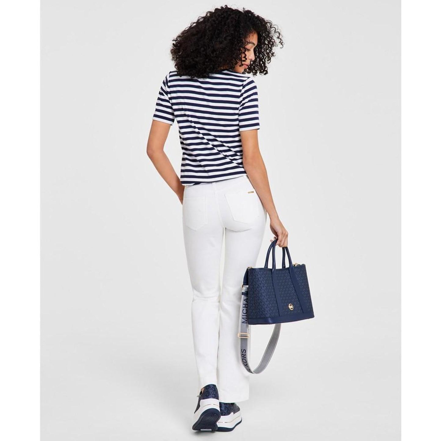 Women's Striped Chain-Neck T-Shirt, Regular & Petite