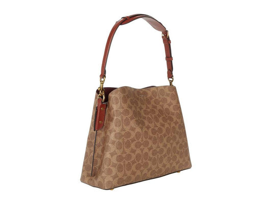 Coated Canvas Signature Willow Shoulder Bag