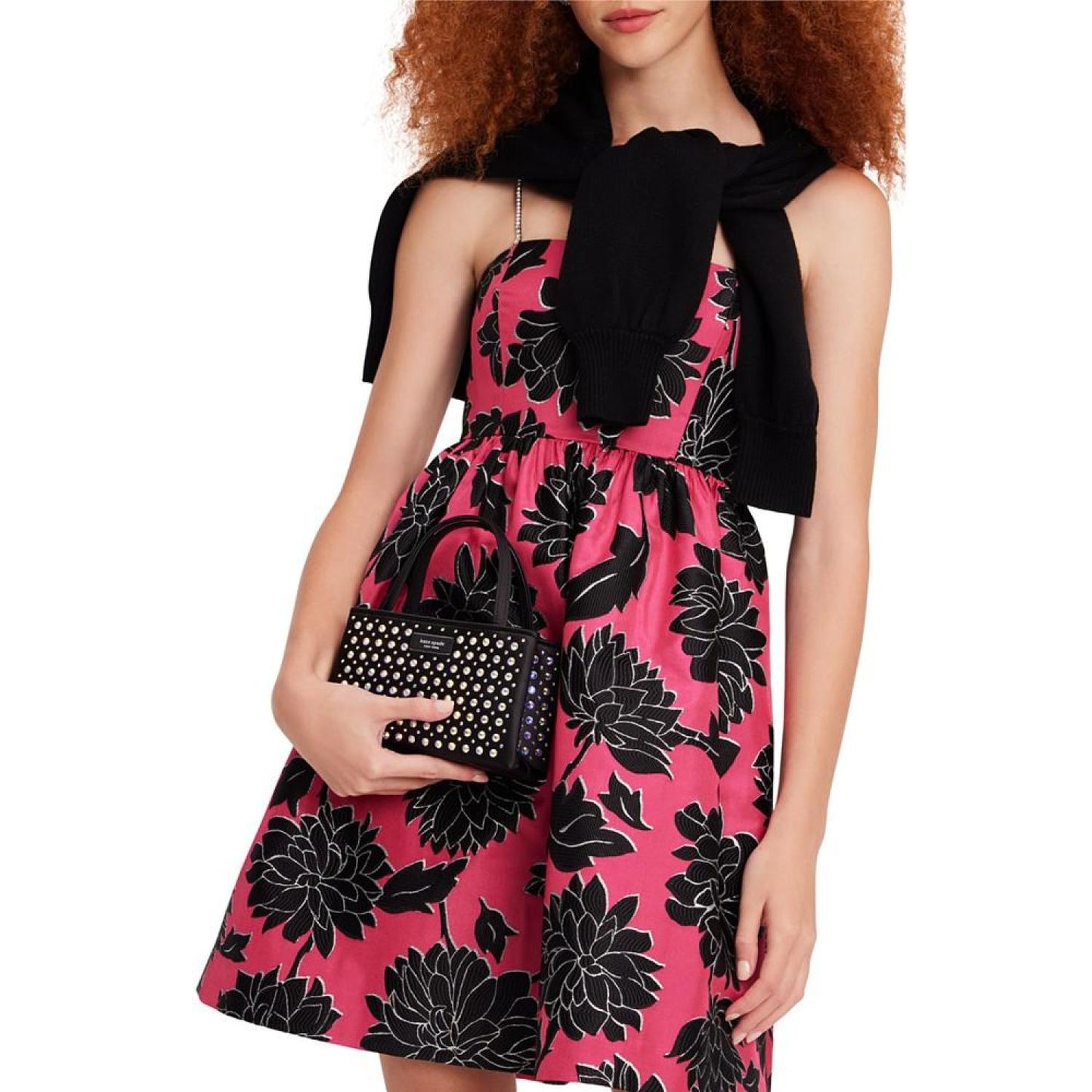 Sam Icon Crystal Embellished Fabric Mini Tote
