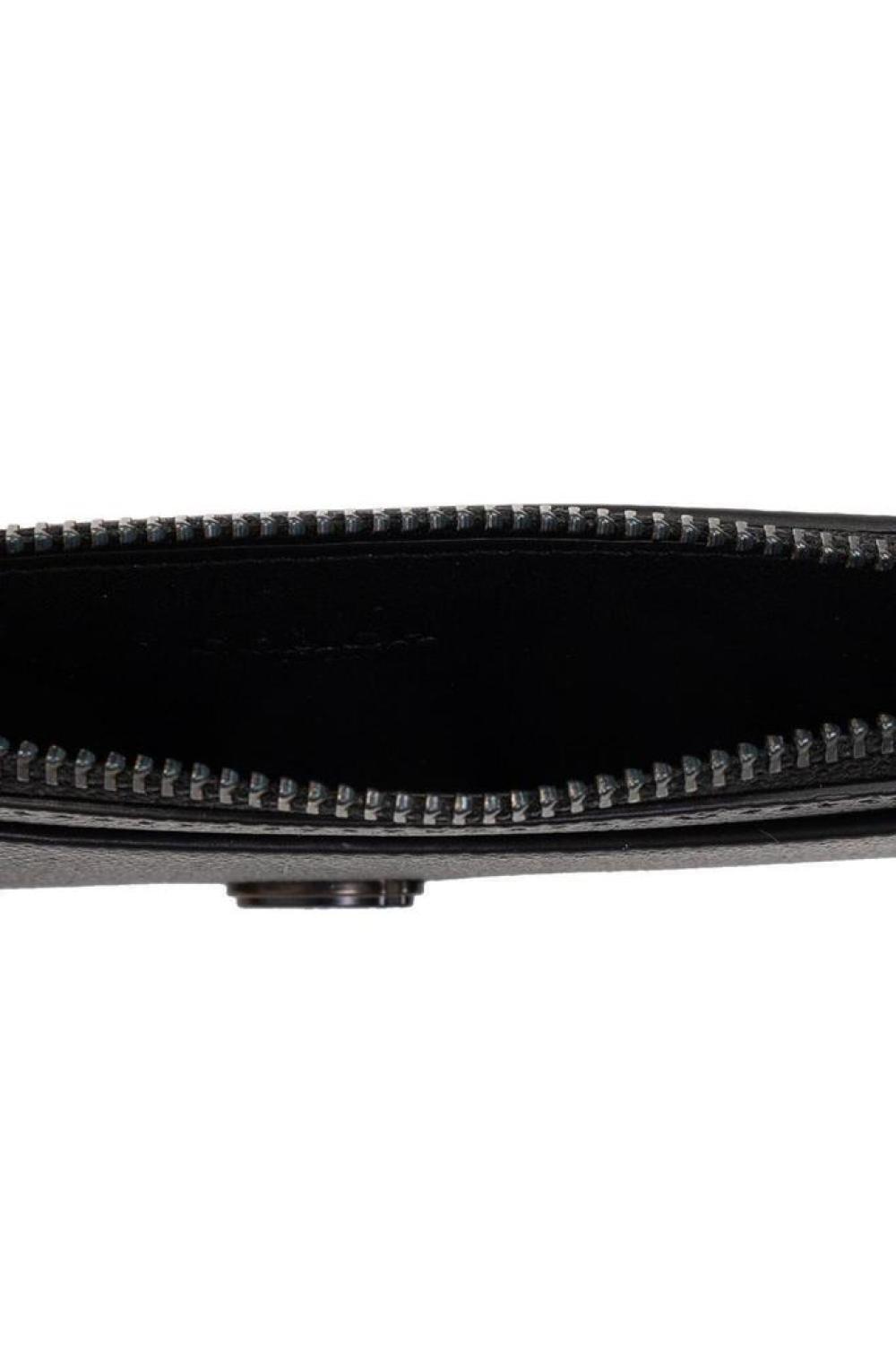 Coach Logo Plaque Zipped Card Case