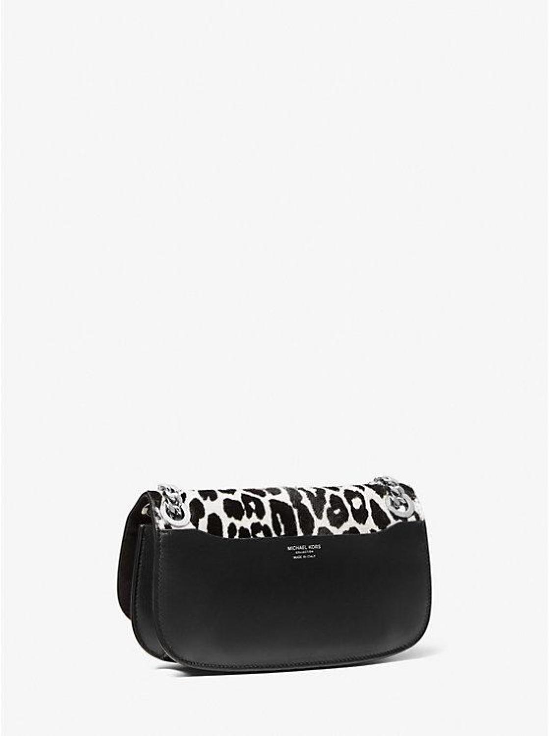 Christie Mini Leopard Print Calf Hair and Leather Envelope Bag