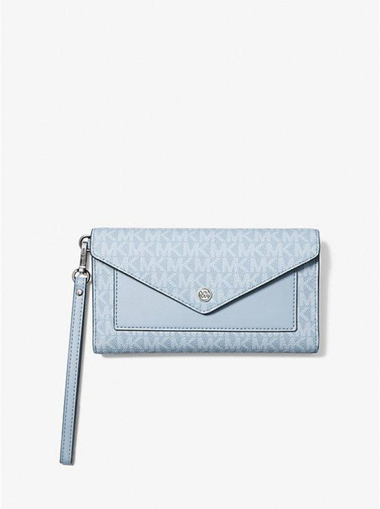 Jet Set Large Signature Logo Envelope Wristlet