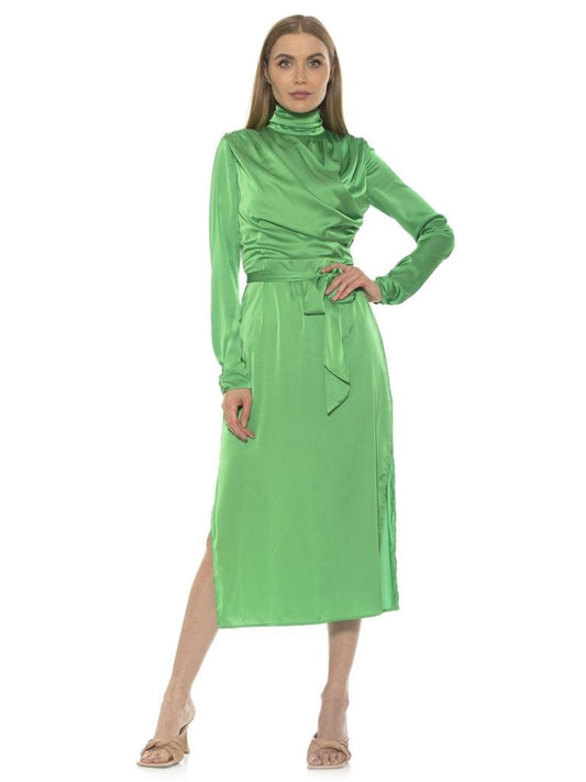 Mockneck Midi Dress