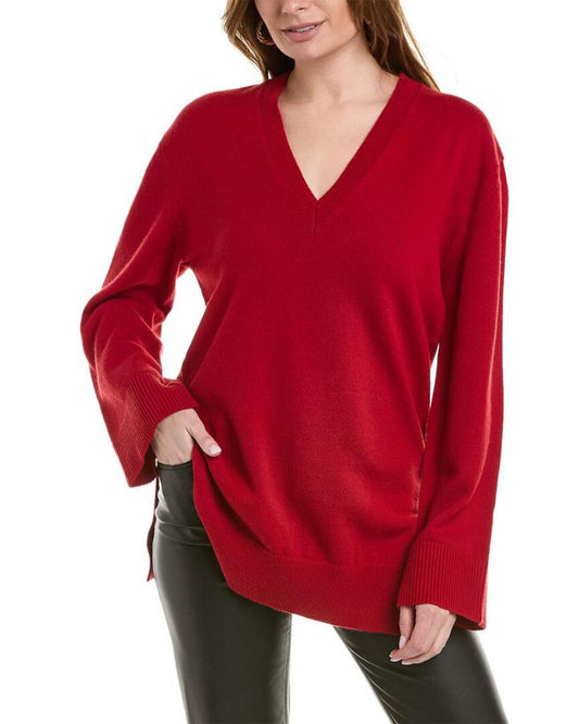 Michael Kors Collection Deep V-Neck Cashmere Sweater Tunic