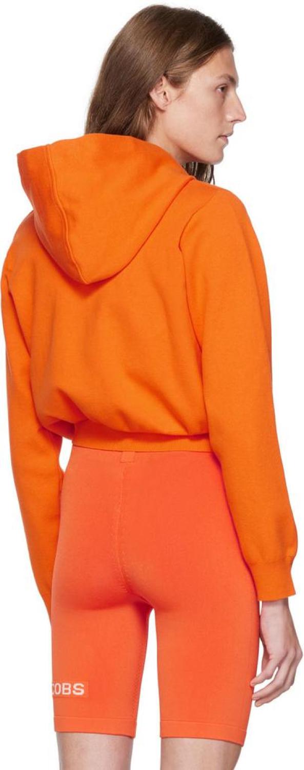 Orange 'The Cropped Zip Hoodie' Hoodie