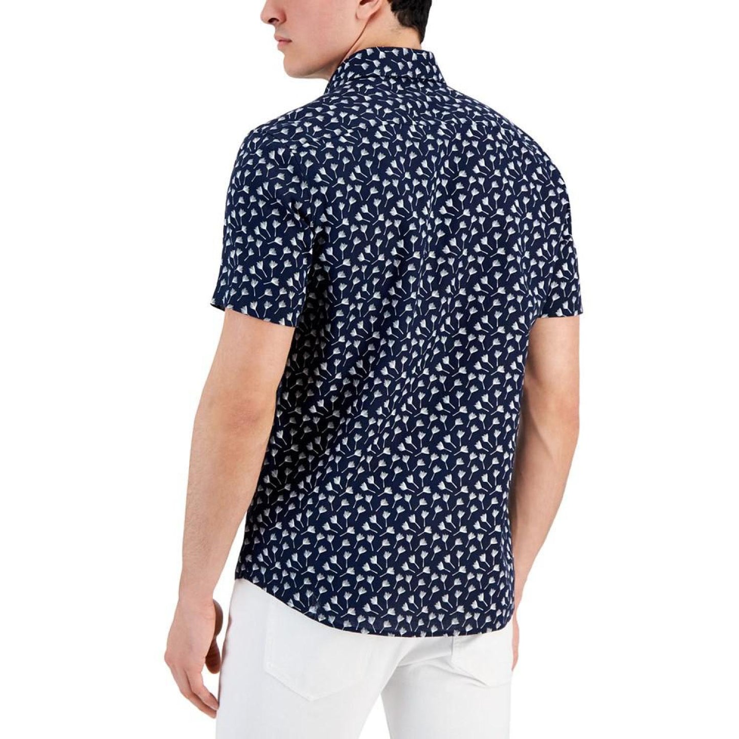 Men's Slim-Fit Printed Short Sleeve Shirt