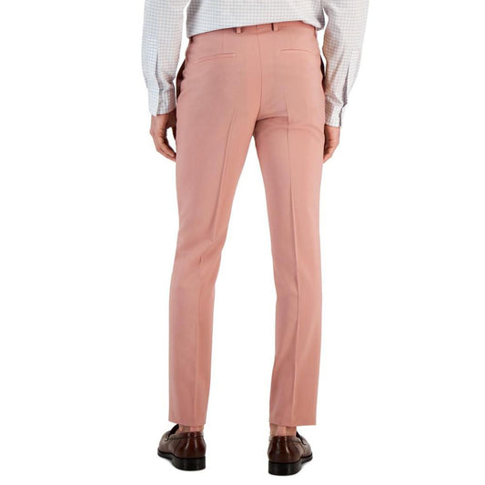 Men's Slim-Fit Solid Wool Superflex Suit Pants