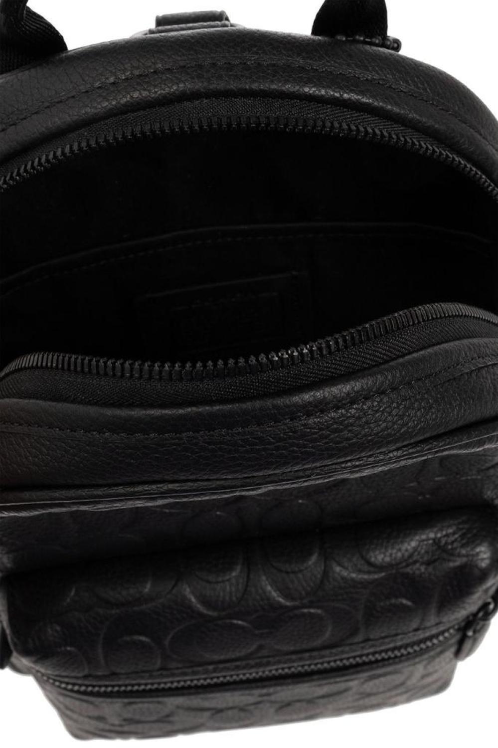 Coach Logo Embossed Zipped Backpack