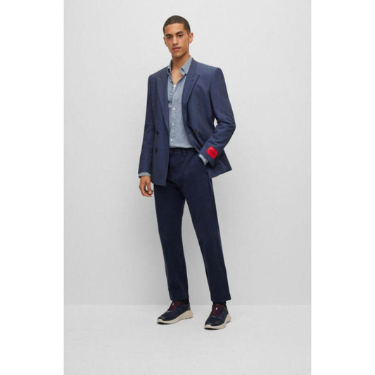 Slim-fit jacket in performance-stretch twill