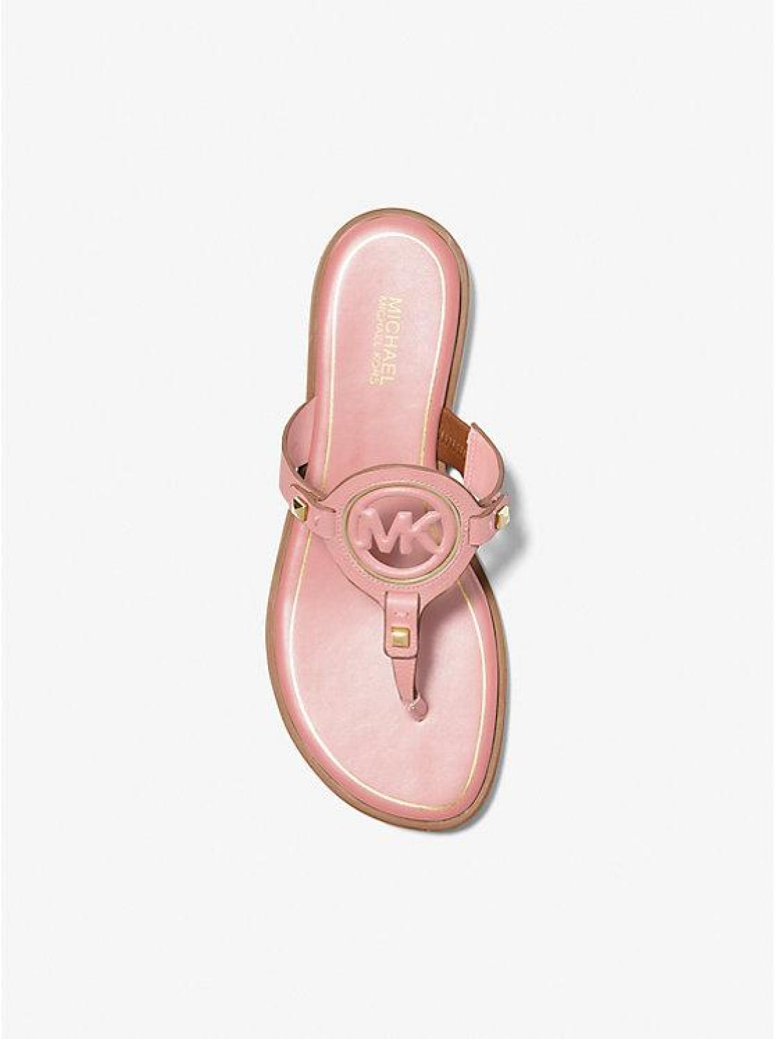 Aubrey Cutout Leather T-Strap Sandal
