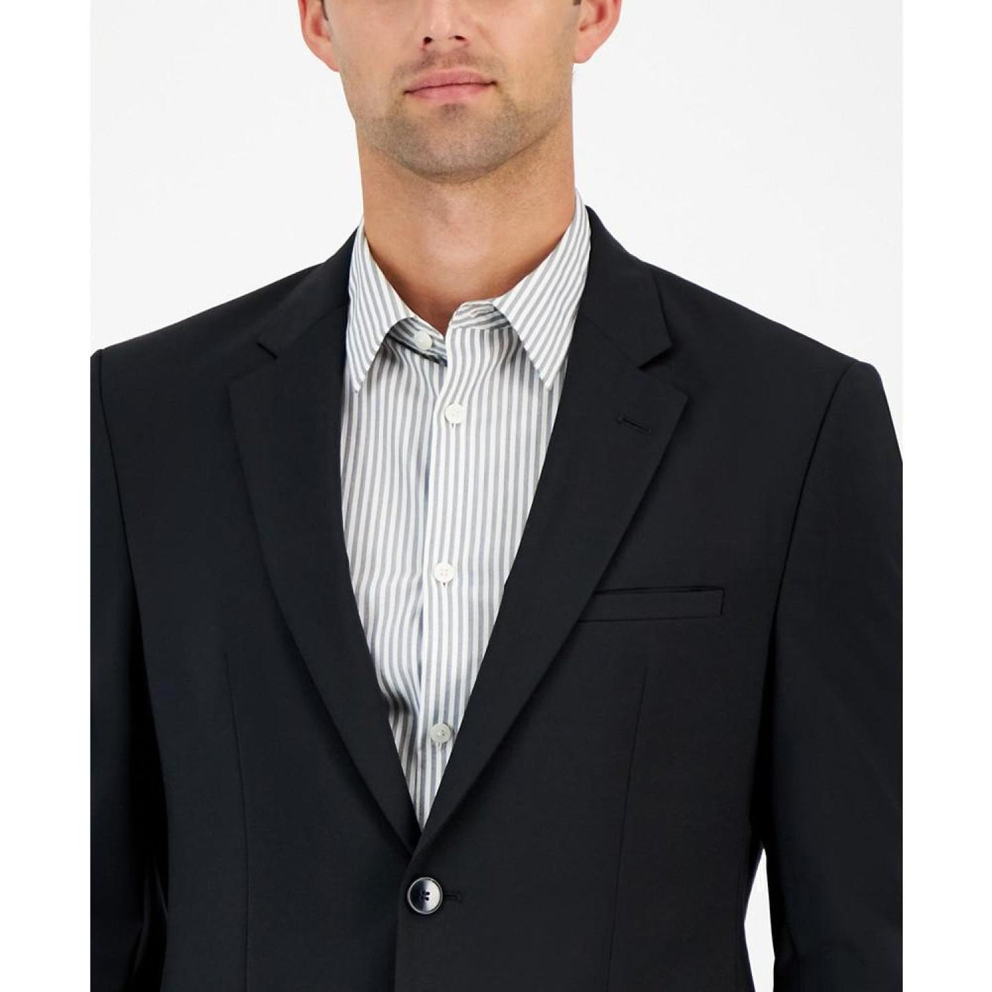 Men's Modern-Fit Solid Wool Blend Suit Jacket