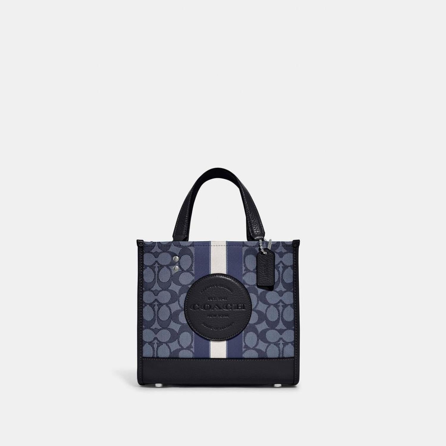 Coach Outlet Dempsey Tote 22 In Signature Jacquard With Stripe And Coa