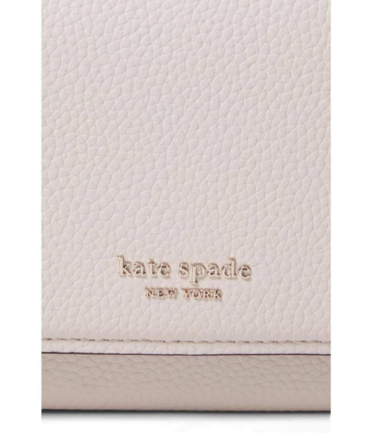 Ava Pebbled Leather Flap Chain Wallet