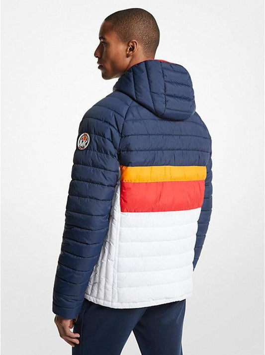 MK x ellesse Breckenridge Color-Blocked Quilted Nylon Puffer Jacket