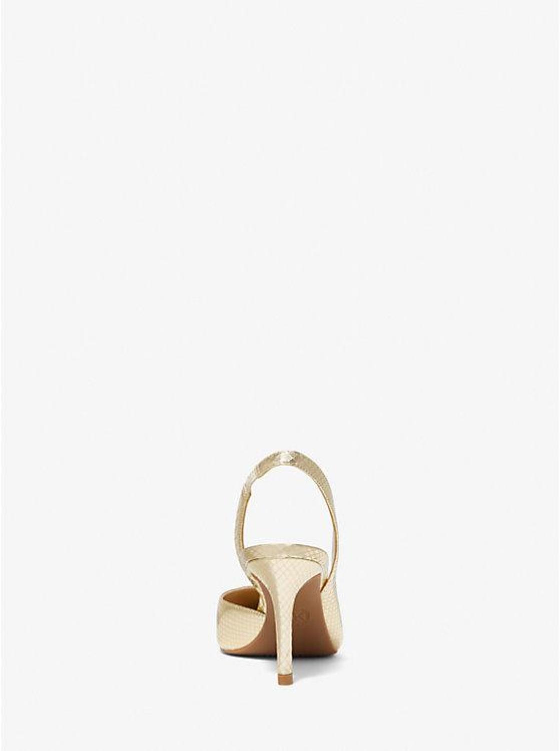 Alina Flex Metallic Snake Embossed Leather Pump