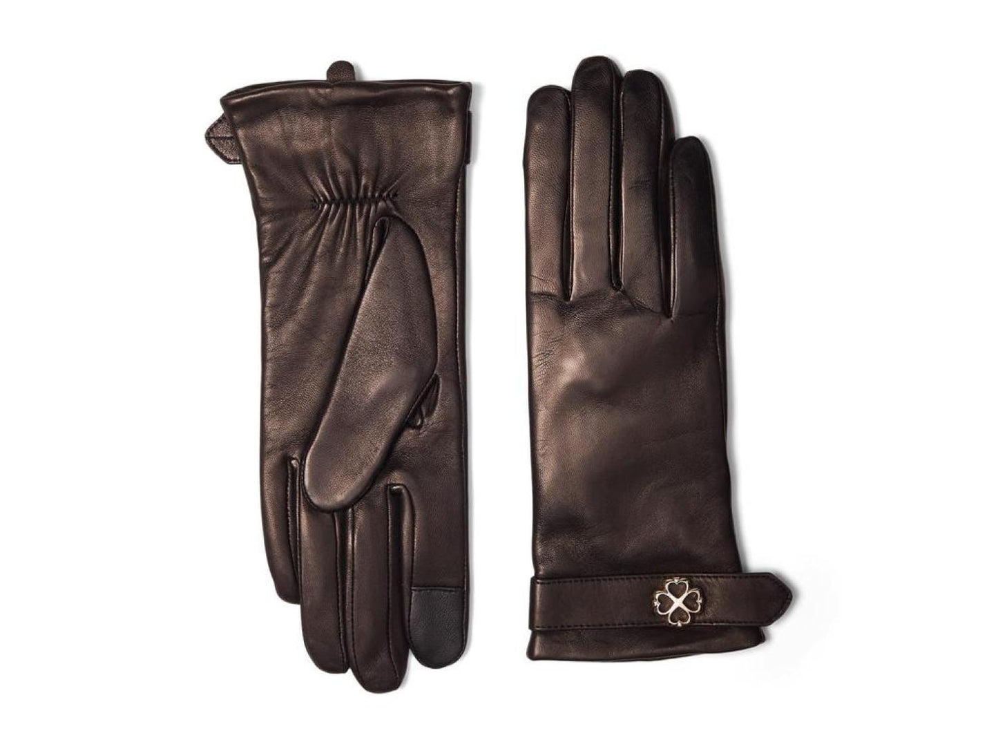 Spade Flower Buckle Gloves