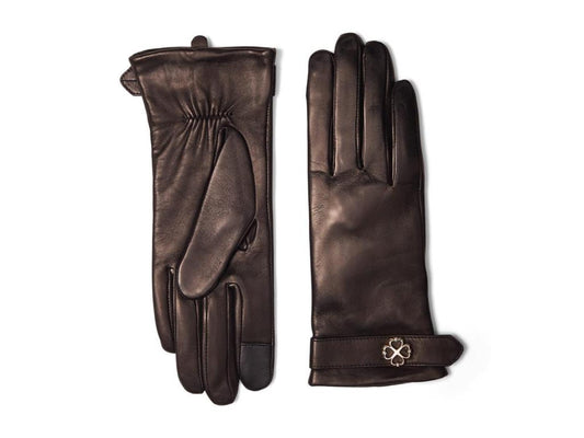 Spade Flower Buckle Gloves