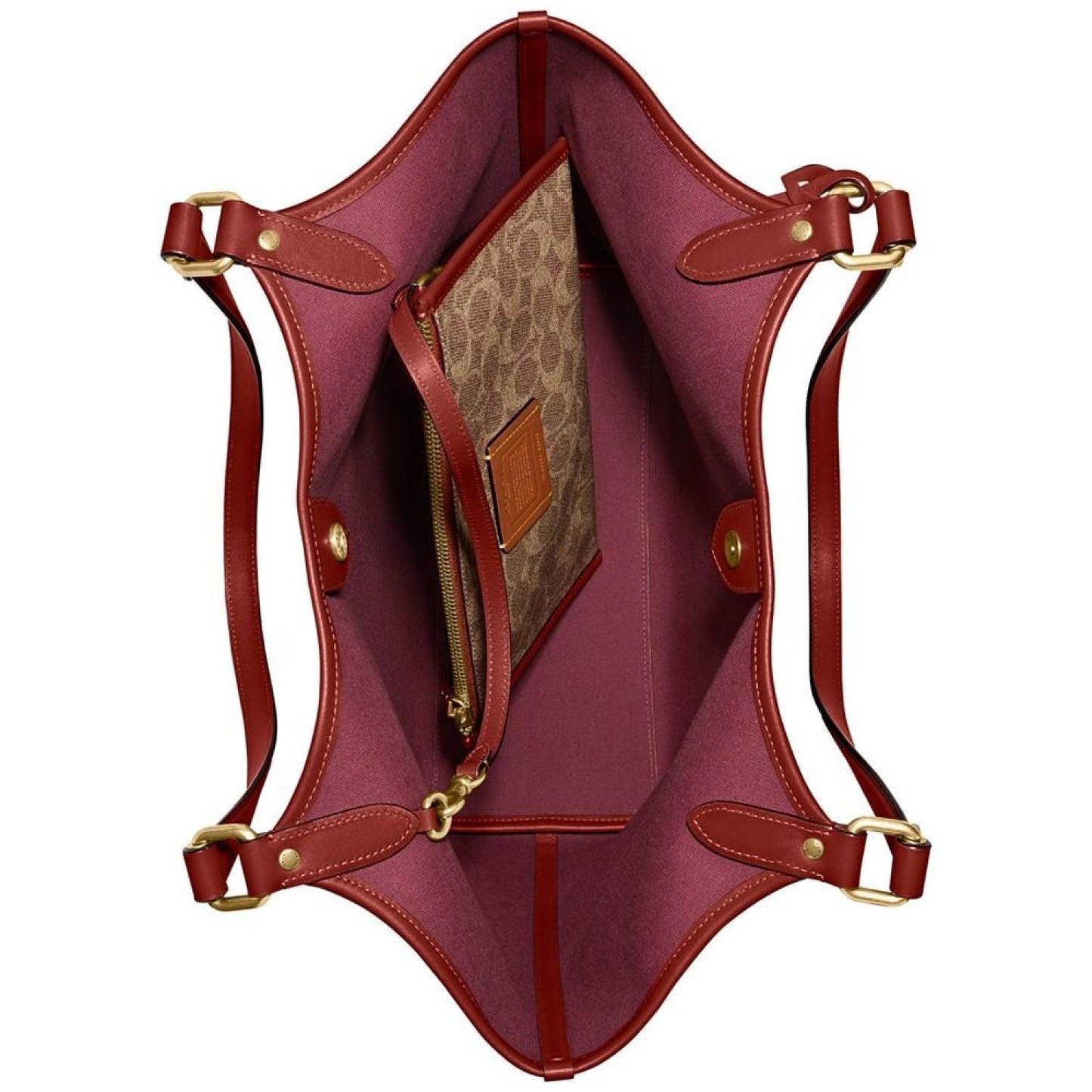 Signature Coated Canvas Day Tote with Removable Pouch