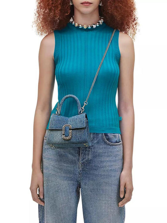 The Crystal Denim St. Marc Mini Top Handle