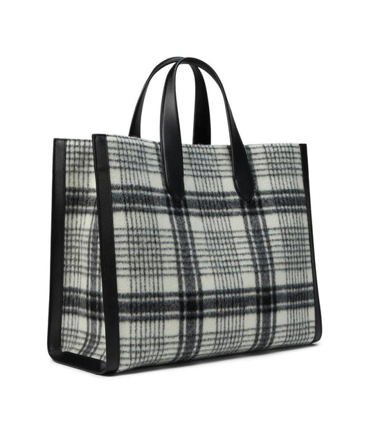Manhattan Studio Plaid Fabric Large Tote
