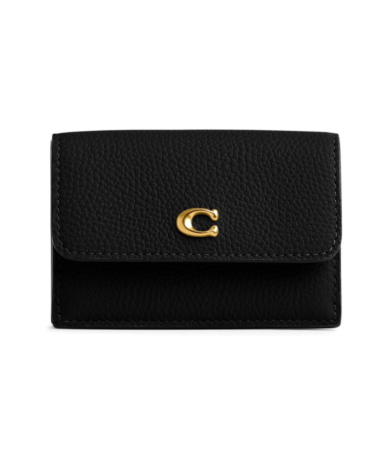 Polished Pebble Leather Essential Mini Trifold Wallet