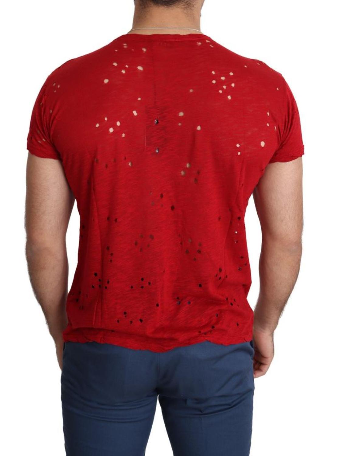 Guess Cotton Logo Print Men Casual Top Perforated Men's T-shirt