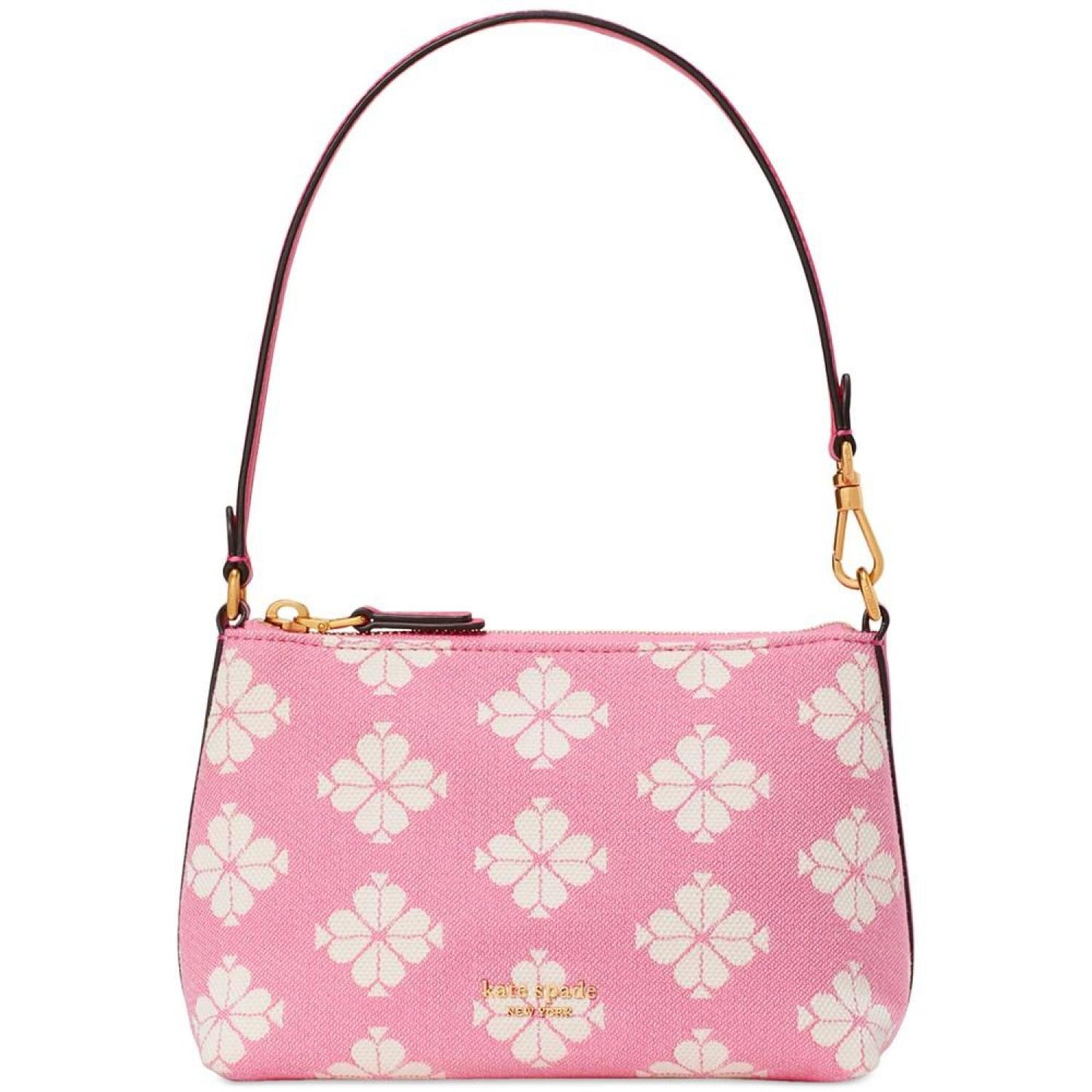 Spade Flower Jacquard East West Mini Canvas Pouchette