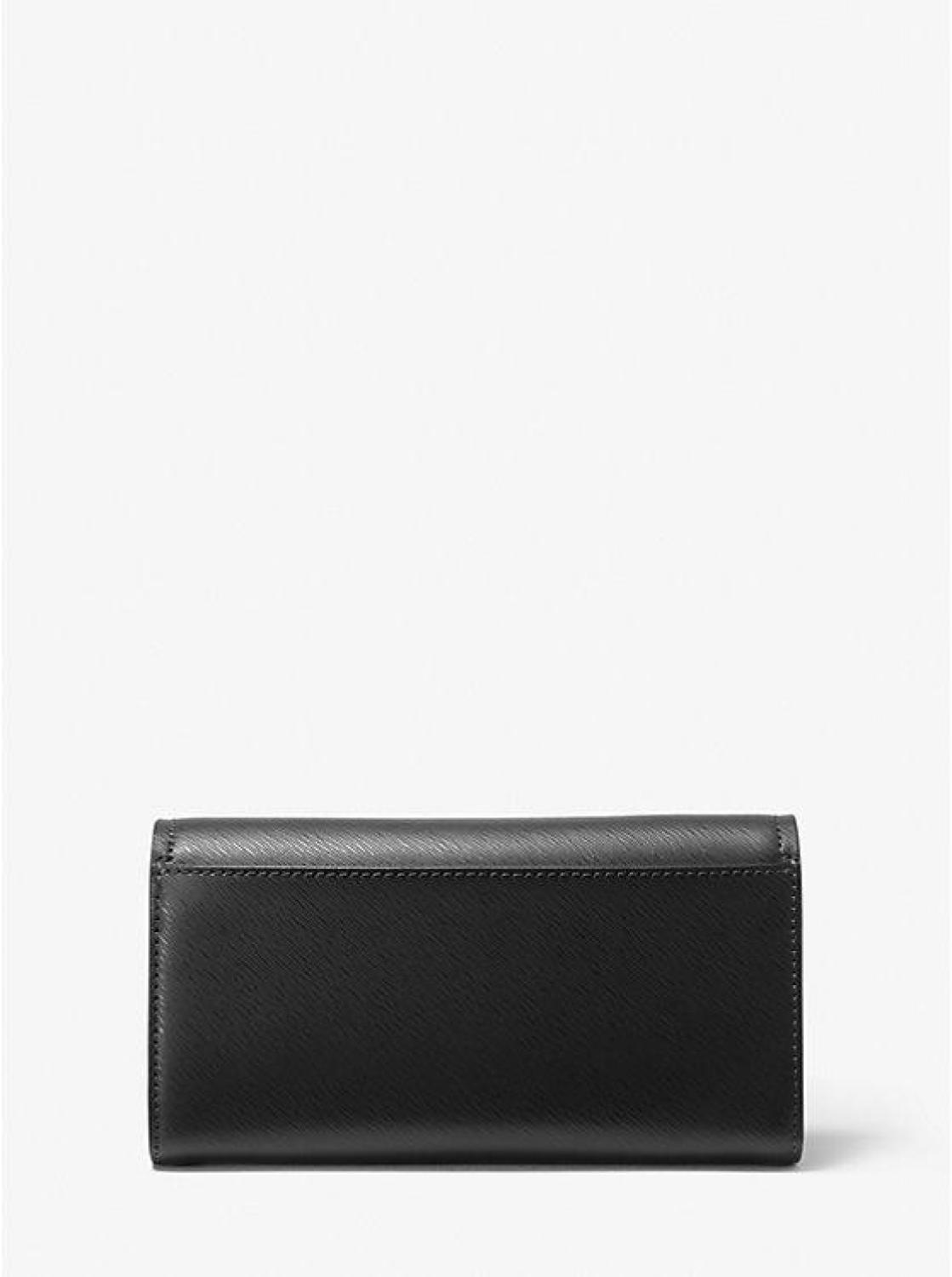 Mimi Large Saffiano Leather Bi-Fold Wallet